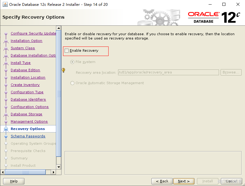 Centos  7.4 安裝Oracle 12c