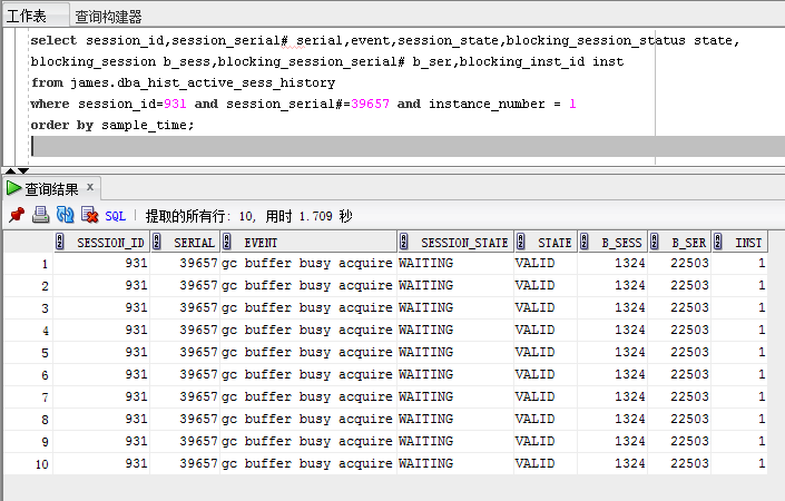 RAC性能分析 - gc buffer busy acquire 等待事件