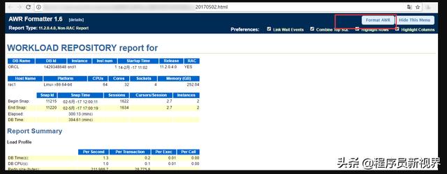 AWR-FORMAT是一款Chrome器插件可以改善Oracle的awr報(bào)告可讀性