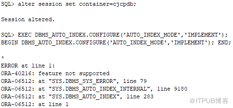 Oracle 19C 无法启用Auto Indexes特性