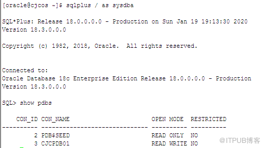 Oracle 12C升级到18C