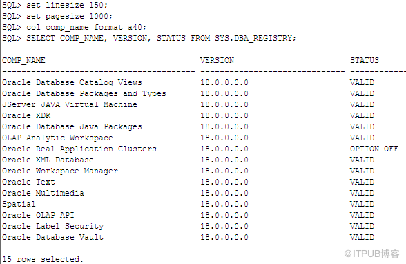 Oracle 12C升级到18C