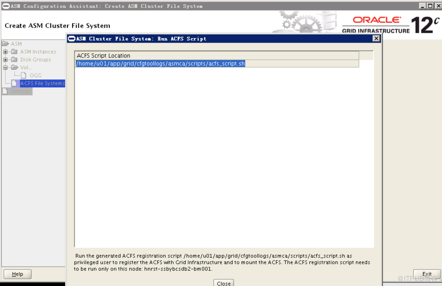 RAC创建ACFS用来部署OGG的过程
