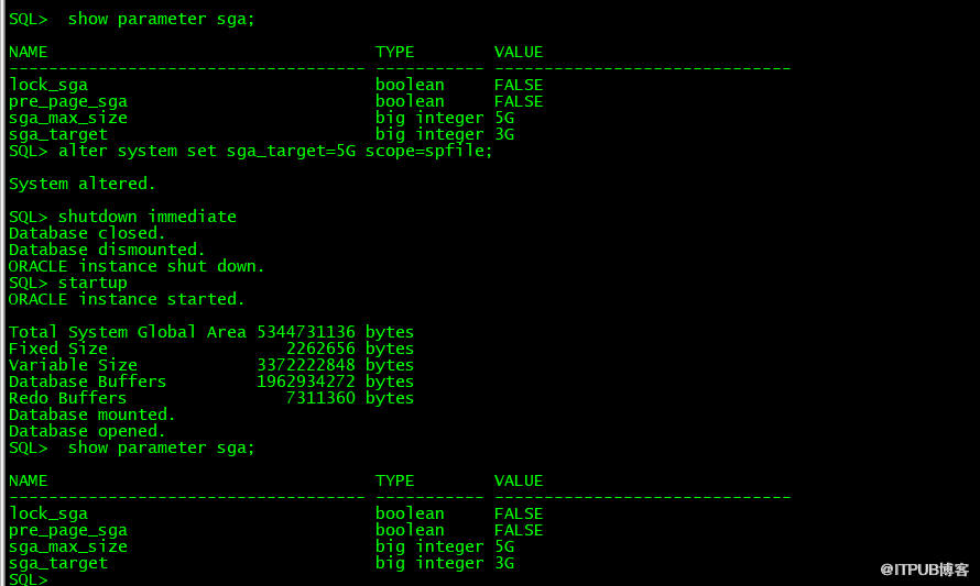 Oracle Rac 修改SGA_TARGET值无变化