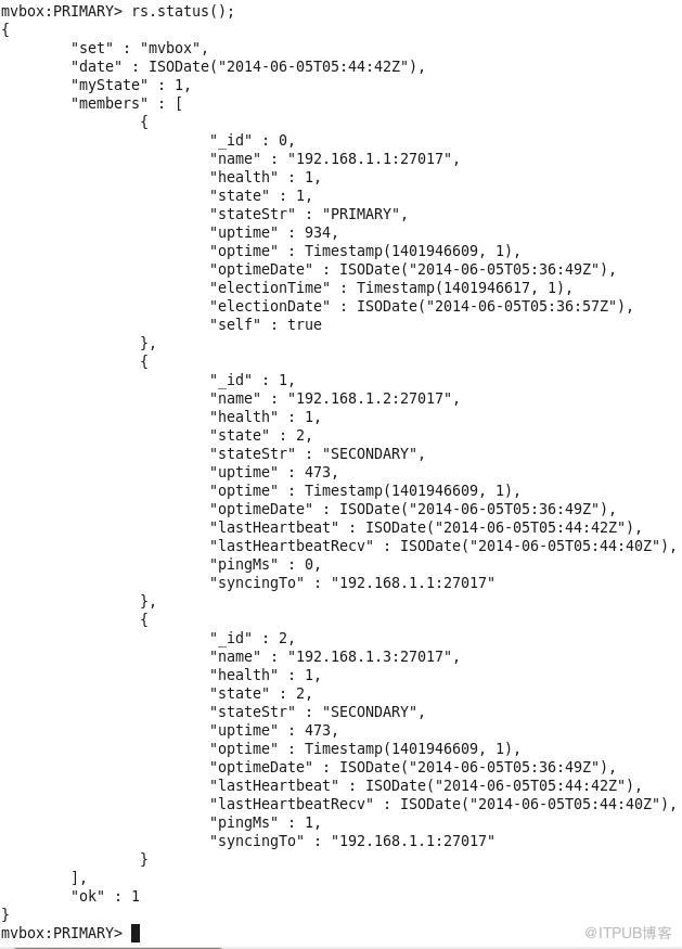 MongoDB副本集的示例分析