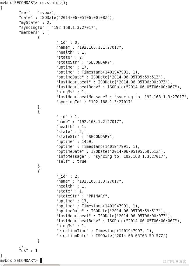 MongoDB副本集的示例分析