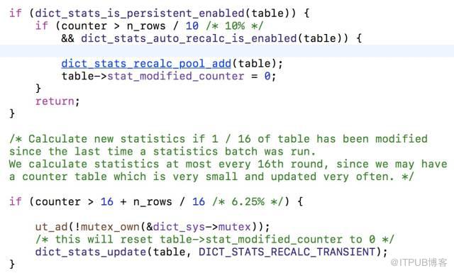 MySQL中的统计信息相关参数介绍