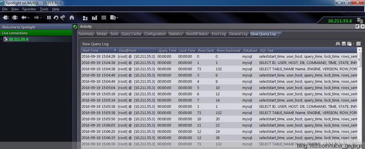 开启 Spotlight on MySQL － Slow Query Log 的方法