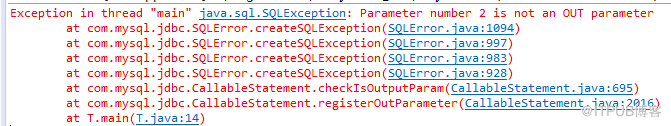 MySQL过程报 Parameter number N is not an OUT parameter错误