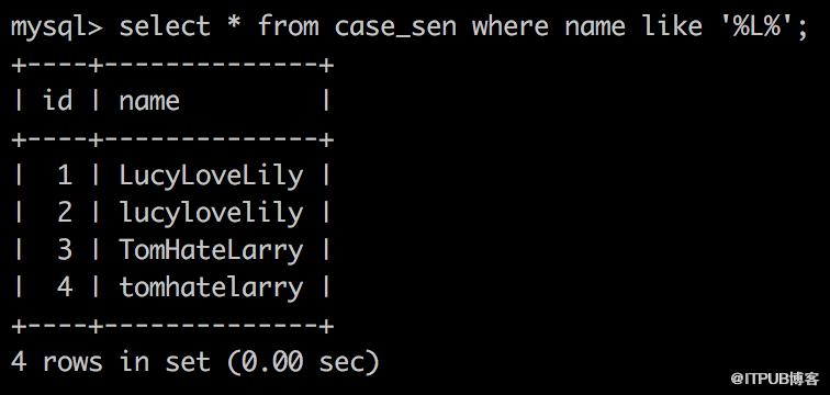 MySQL中varchar的大小寫字符比較