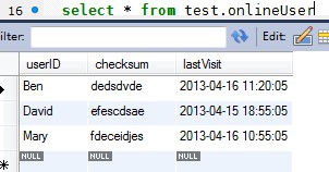 如何使用MySQL周期任务来定时清理在线用户列表