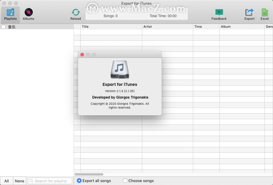 Export for iTunes for Mac(音乐文件管理工具)v2.1.3免激活版