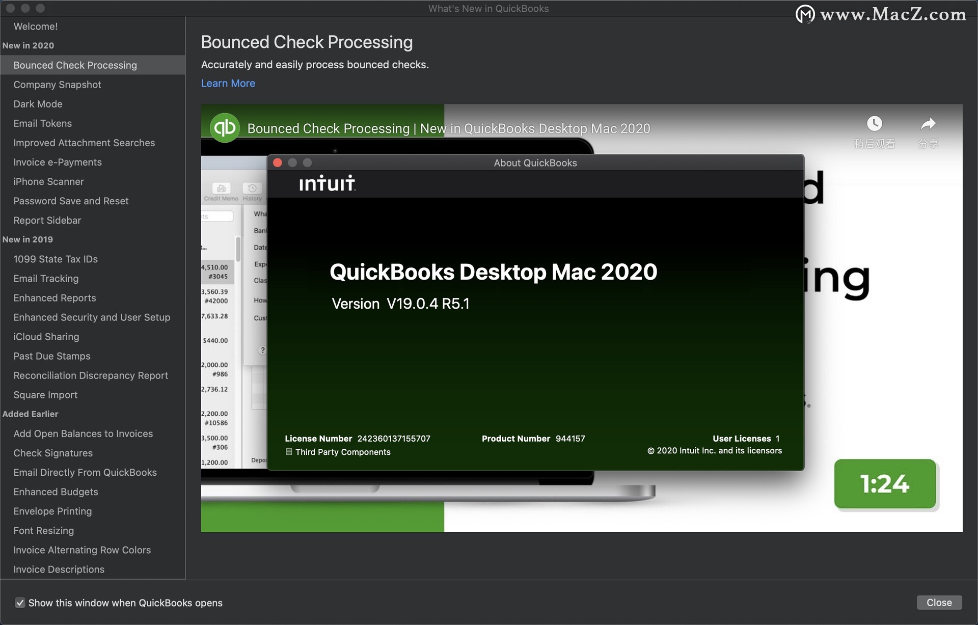 mac财务管理软件QuickBooks 2020 for Mac v19.0.4 R5.1