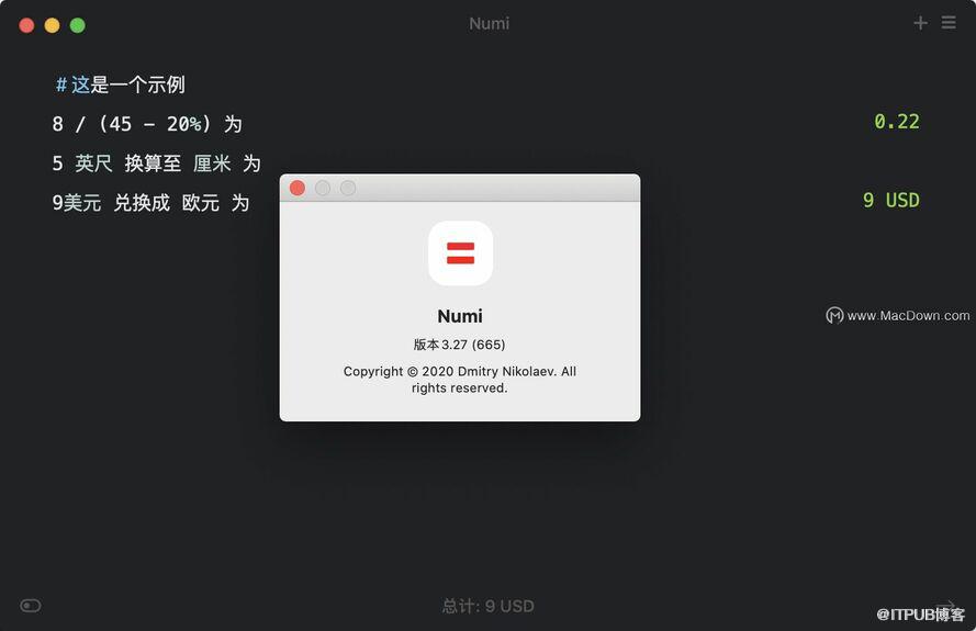 Numi3 for Mac(mini文本計(jì)算器)