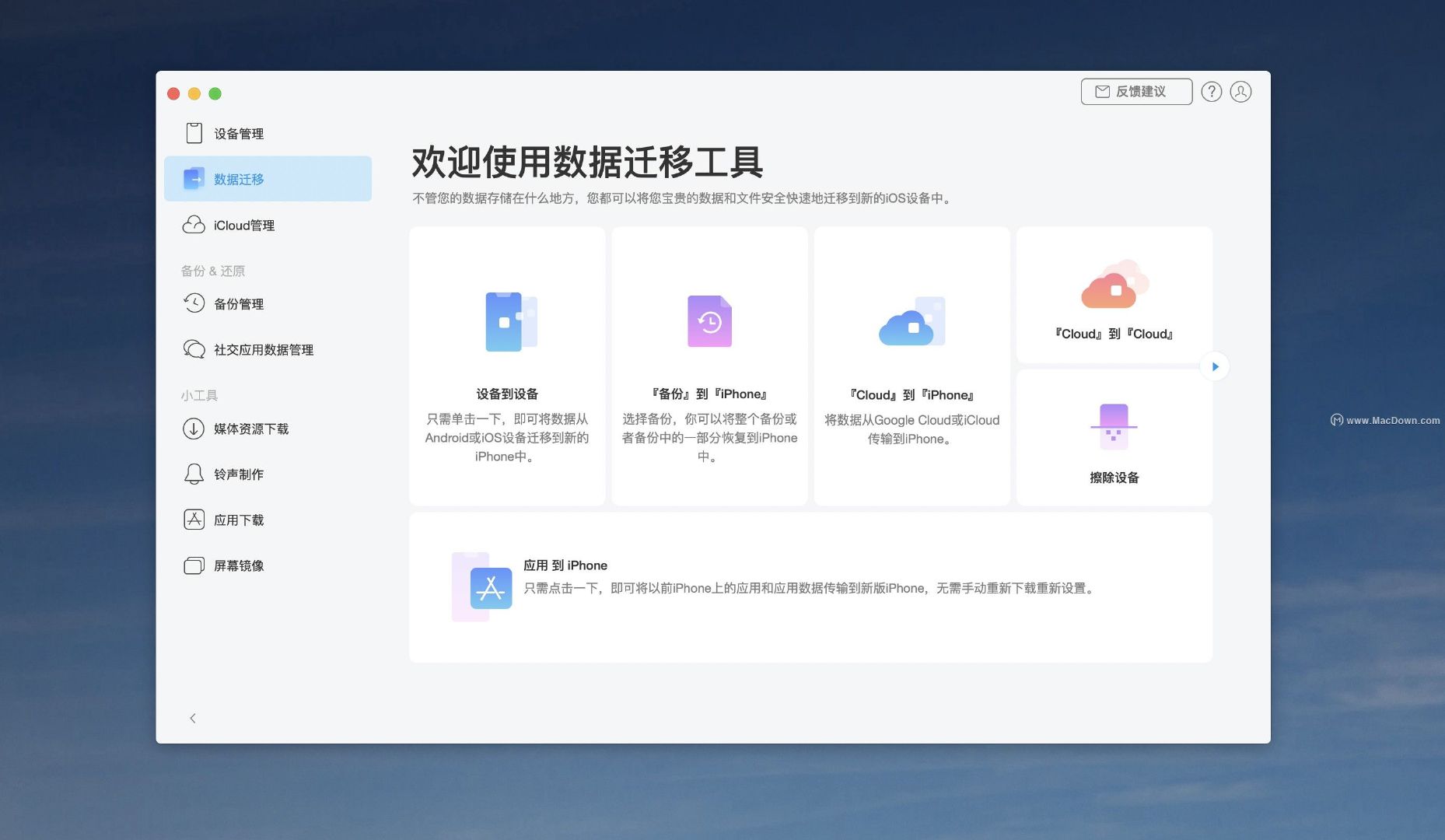 AnyTrans for iOS for Mac软件有哪些功能