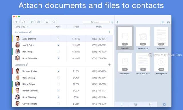 Top Contacts Pro for Mac有哪些功能