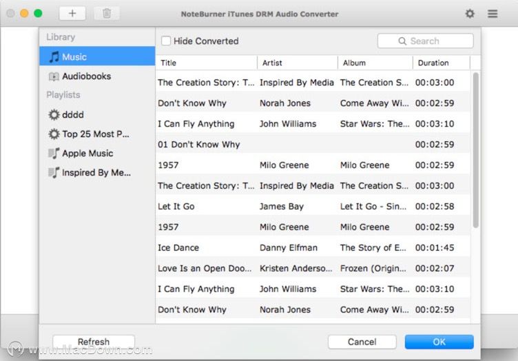 NoteBurner iTunes DRM Audio Converter for Mac的示例分析