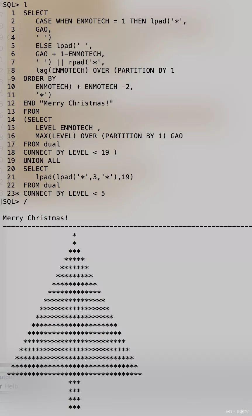 圣诞快乐： 用 GaussDB T 绘制一颗圣诞树，兼论高斯数据库语法兼容