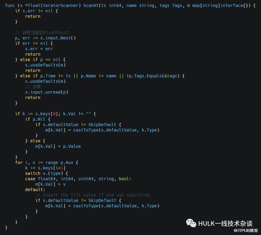 Influxdb中Select查询请求结果涉及到的一些数据结构