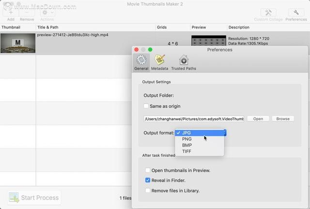 电影缩略图制作工具Movie Thumbnails Maker for mac怎么用