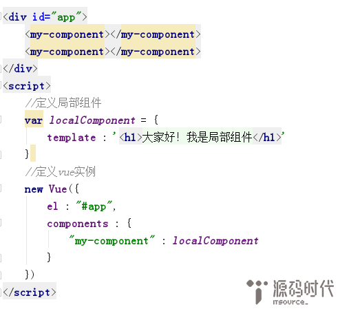 解析Vue全局组件和局部组件