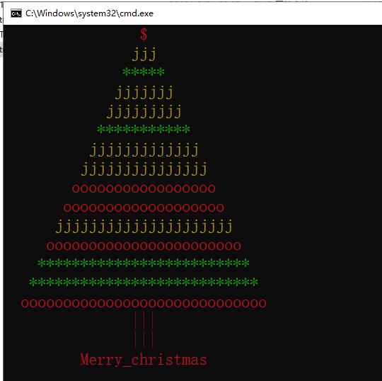 如何用Python实习一棵圣诞树的效果