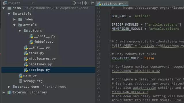 Scrapy爬虫项目运行和调试的小技巧是怎样的