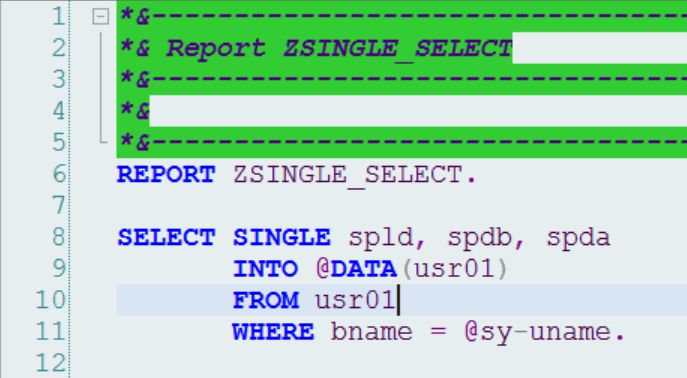 怎么讓ABAP OPEN SQL具有自描述效果