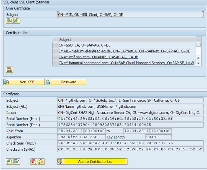 怎么导入某网站的certificate证书到SAP ABAP系统