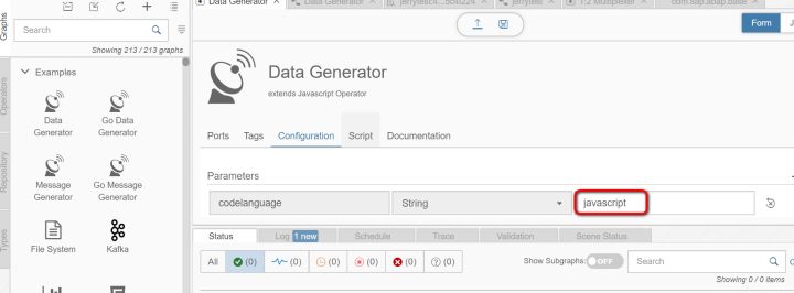 怎么在SAP里测试data Generator graph