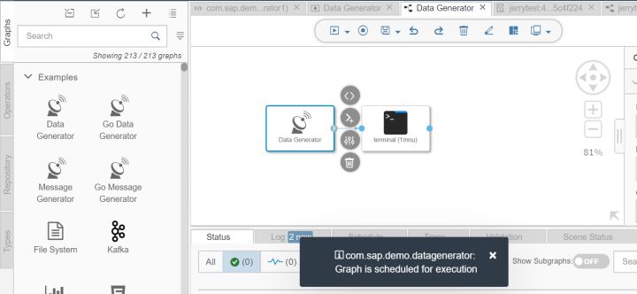 怎么在SAP里测试data Generator graph
