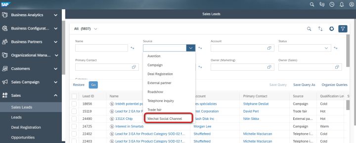 SAP Cloud for Customer里的Data Source怎么使用