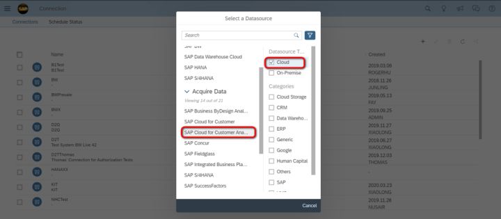 SAP Analytics Cloud和SAP Cloud for Customer的集成是什么