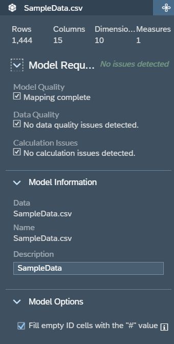 如何从CSV文件导入数据到Analytics Cloud里创建模型和Story