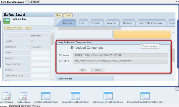 如何在SAP C4C TI页面里添加自定义UI