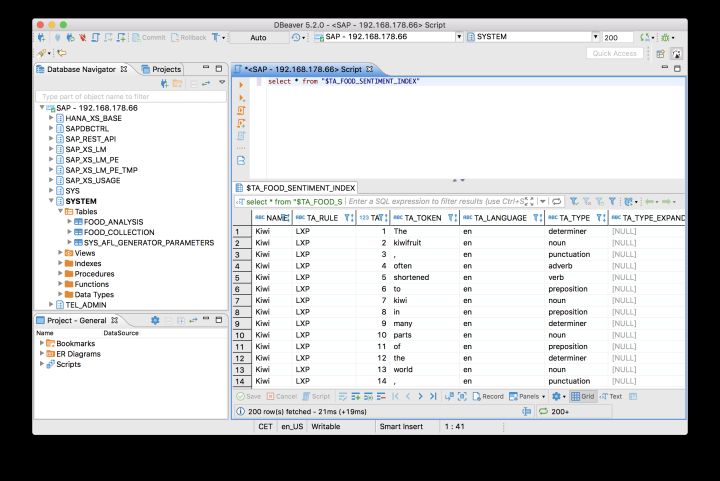 怎么在SAP HANA Express Edition里进行文本分析