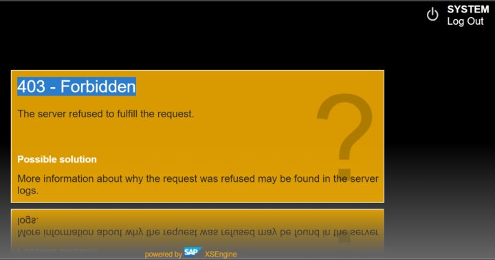 怎么处理SAP HANA的403 Forbidden错误