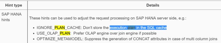 SAP ABAP SQL的execution plan和cache有什么用