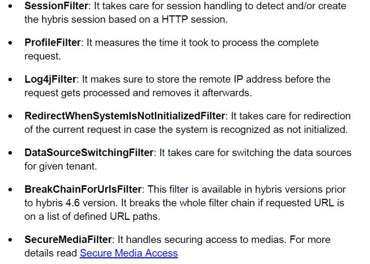 SAP Hybris的鏈?zhǔn)竭^(guò)濾器filter chain怎么使用