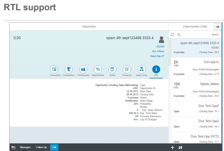 SAP Fiori应用里对国际化RTL需求是什么