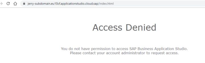 SAP Business Application Studio的权限控制怎么解决