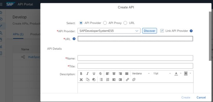 怎么在SAP的API portal里创建和管理API