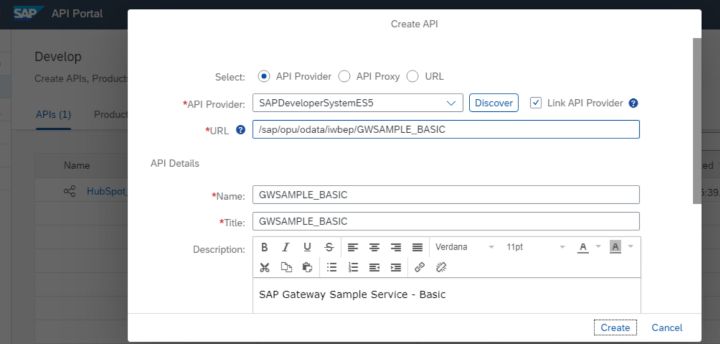 怎么在SAP的API portal里创建和管理API