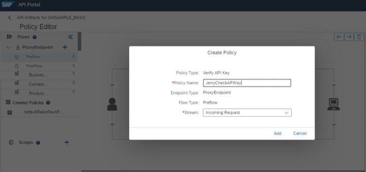 如何为SAP API Portal上创建的API增添API key验证保护功能