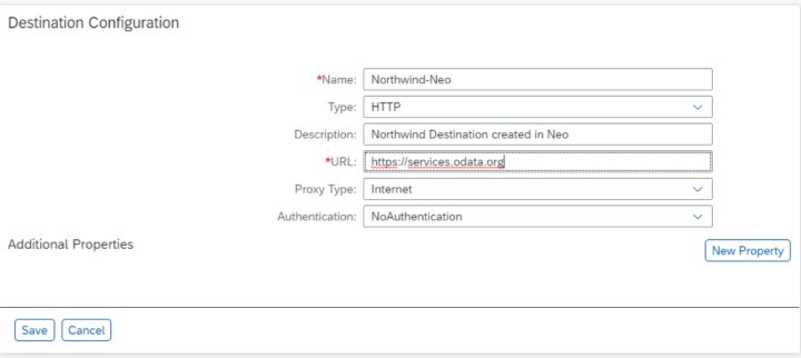 SAP WebIDE OData下拉菜单里的Destination是怎么来的