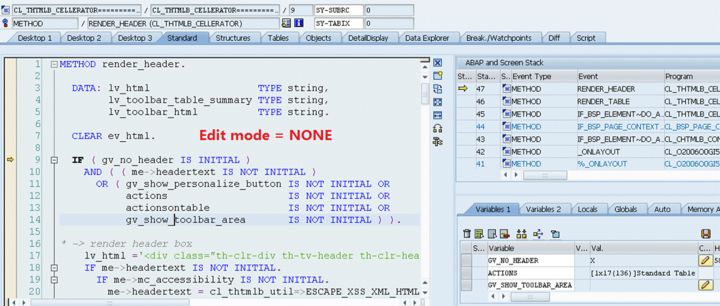 SAP CRM WebClient UI表格编辑模式的调试明细是怎样的