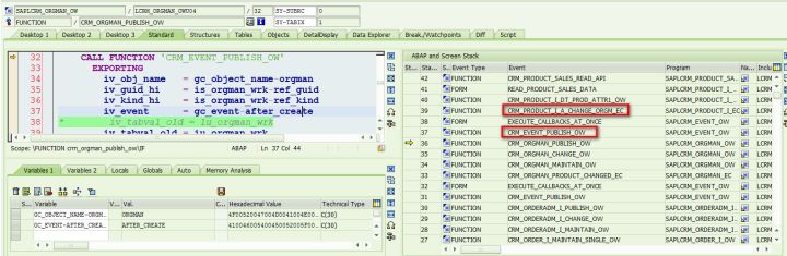 SAP CRM One Order的事件注册机制是什么