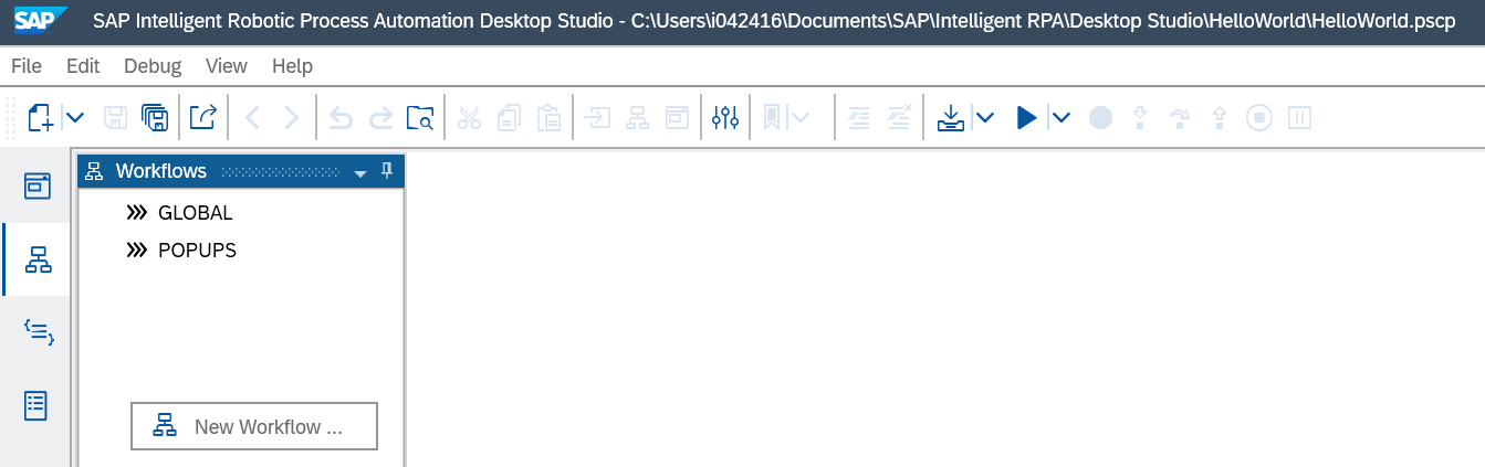 怎么使用SAP iRPA Studio创建的本地项目