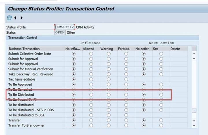 怎么阻止SAP CRM自動(dòng)被置為傳輸狀態(tài)的行為