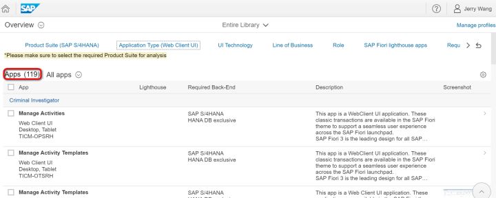 SAP Fiori应用索引怎么查